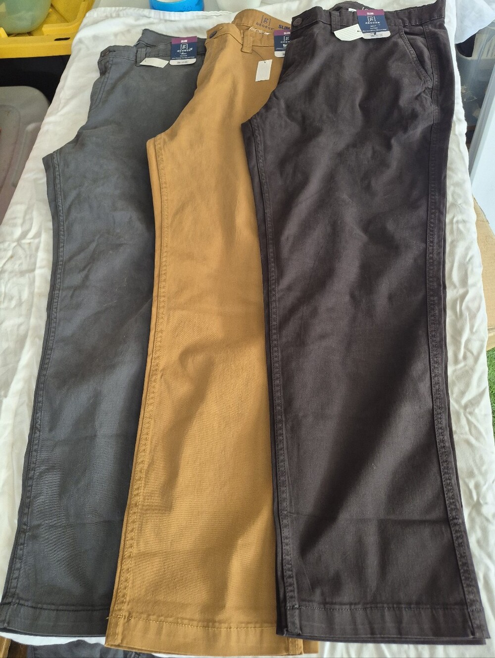 3 Pair New Mens slim Size 40×30 Pants